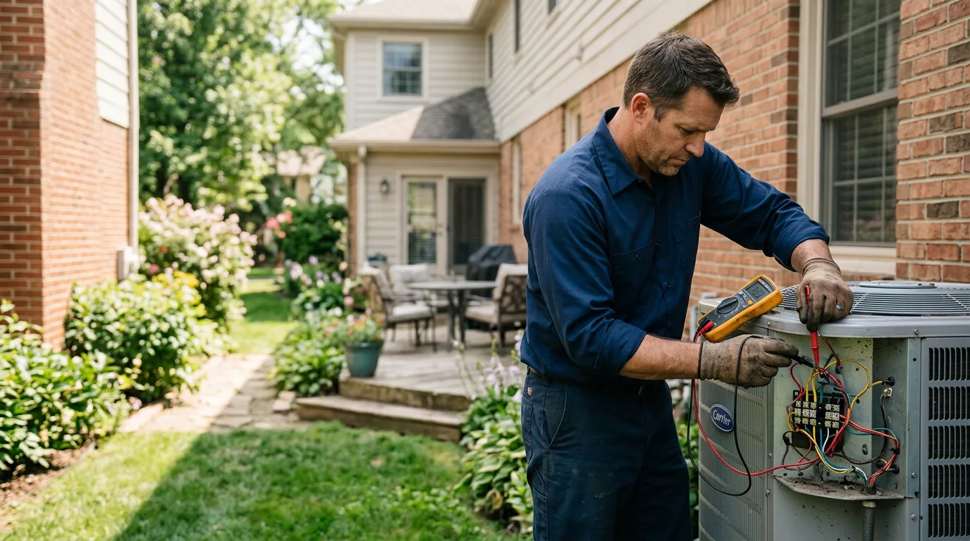 HVAC technician working near Saegertown, PA